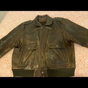 Distressed Men’s size 46 leather jacket